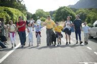 walkers cross the finishing line